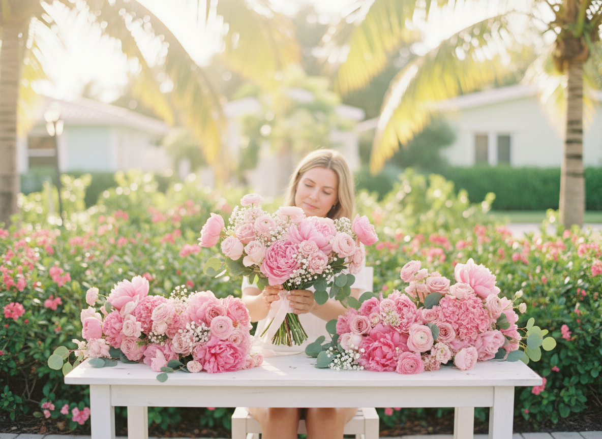 Pink Garden Thank You Arrangements in North Miami | SoFlo Florists
